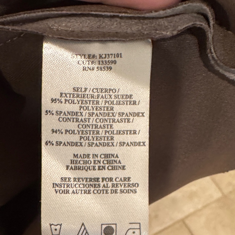 Kut from the Kloth Taupe Faux Suede Open Jacket - Picture 6 of 7